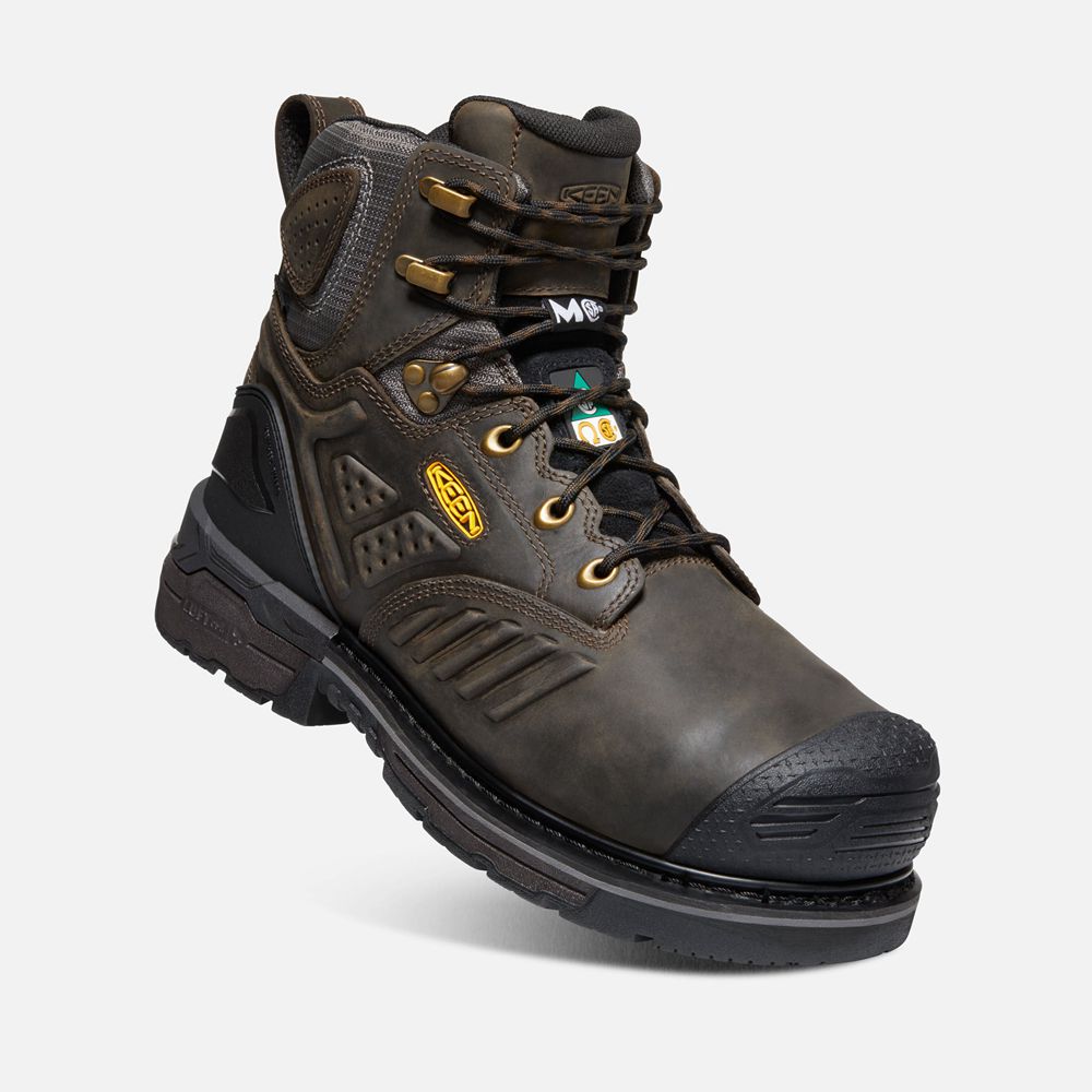 Keen Laarzen Heren Zwart Bruin - Csa Philadelphia 6\" Internal Met Waterproof (Carbon-Fiber Toe) - 27